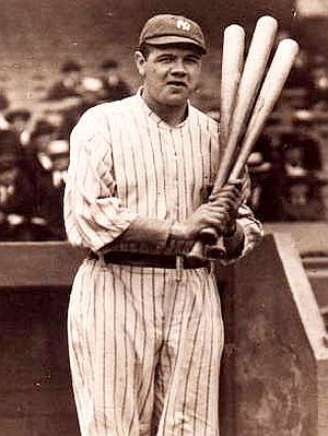 Ruth in his early days with the NY Yankees.