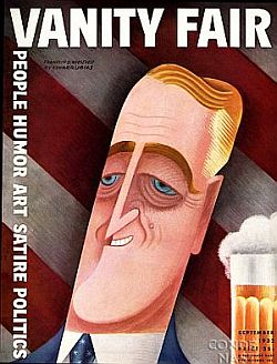 The power of magazine cover art is among topics at this website. FDR shown on a 1932 Vanity Fair cover.