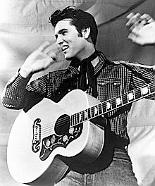 A young Elvis Presley performing, early 1950s.
