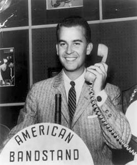 Dick Clark at his DJ post in the 1950s.  "I don't make culture," he reportedly said at one point, "I sell it."