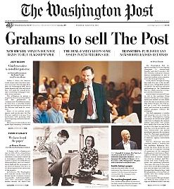August 2013: Washington Post sold to Jeff Bezos.