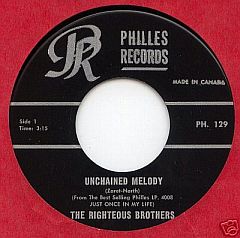 45 rpm version of 1965's ‘Unchained Melody’ on Phil Spector’s label. Click for 3-song CD.