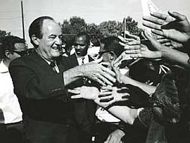 Vice President Hubert Humphrey enters the race for the Democratic nomination, April 1968.