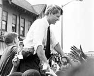 Robert Kennedy campaigning.