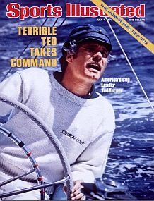 Ted Turner on the July 4th 1977 cover of Sports Illustrated. Click for copy.