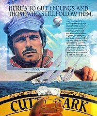 Ted Turner in 1981 Cutty Sark ad.