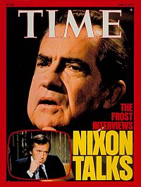 May 1977 Time magazine cover story on the Frost-Nixon interviews. Click for copy.