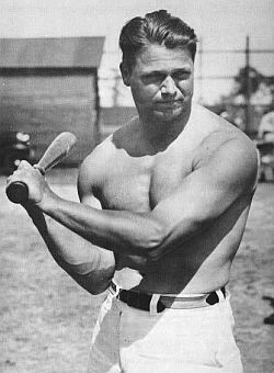 Jimmie Foxx with farm-boy build.