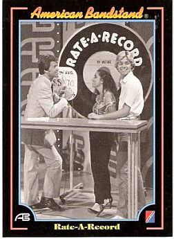 Dick Clark shown in American Bandstand's 'rate-a-record' segment sometime in the 1970s.