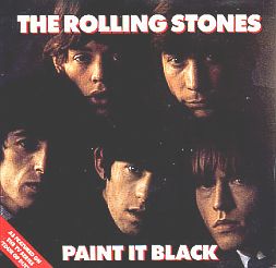 Later packaging of ‘Paint It Black’ with red banner corner note that reads: ‘As Featured on the TV Series Tour of Duty’. Click for 'Aftermath' album