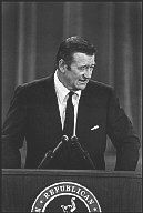 John Wayne adressing convention.