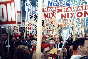 Republican convention in Miami, August 1972, where Nixon was nominated on the first ballot.