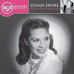 Young Dinah Shore as a brunette, before she became the blonde TV host, shown here on a 2001 CD from RCA. Click for CD.