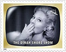 Dinah Shore on 2009 commemorative U.S. postage stamp honoring "The Golden Age of Television."