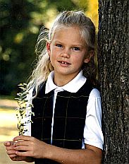 Taylor Swift, age 7, at Pottstown, Pennsylvania’s Wyndcroft School.