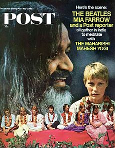 “The Saturday Evening Post” cover story of May 4, 1968 featured the Beatles, Mia Farrow, and others on their retreat in India.