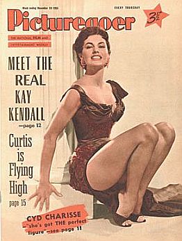 Charisse on cover of UK’s Dec. 1955 ‘Picturegoer’ mag: ‘she’s got THE perfect figure.’