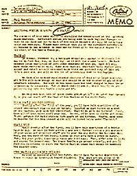 Capitol Records issues "Beatles' Cam-paign" memo to its staff, Dec 23rd, 1964.
