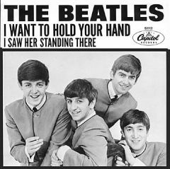 The Beatles’ single ‘I Want To Hold Your Hand,’ issued by Capitol Records, went on sale in the U.S. in late December 1963. Click for vinyl re-issue.