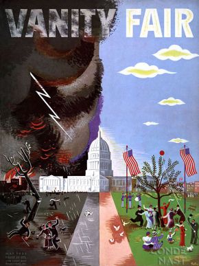 ‘Fickle Washington’ –  May 1933 ‘Vanity Fair’ cover.  Artist: Vladimir Bobritsky.