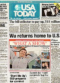 USA Today ran a front-page story on the big ‘Windows 95' show that Bill Gates put on in Redmond, WA.