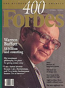 Warren Buffett on the cover of the October 16, 1993 issue of ‘Forbes’ magazine, which ranked him No.1on the ‘Forbes 400 Richest Americans’ list.