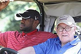 LeBron James and Warren Buffett on a July 2009 golf outing at Sun Valley, Idaho.