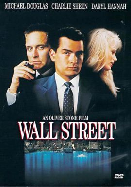Cover of the original DVD for the 1987 film “Wall Street.” Click for film poster.