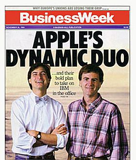 In November 1984, Business Week featured Steve Jobs and John Sculley in a cover story about taking on IBM.