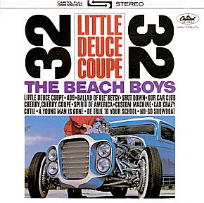 Beach Boys’ Oct 1963 album “Little Deuce Coupe” focused on one of their themes, hot rod cars & car culture – rising to No. 4 on the ‘Billboard’ charts. Click for CD.