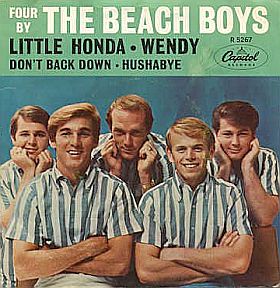 Cover of EP single with four Beach Boys’ songs featuring “Little Honda” and “Wendy.” Click for digital 'Wendy'.