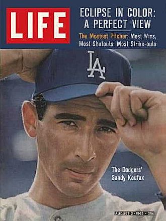Sandy Koufax, Life magazine – August 2, 1963 – “The Mostest Pitcher: Most Wins, Most Shutouts, Most Strike-outs.” Click for copy.