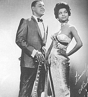 "Mickey & Sylvia," who had a million-seller with "Love is Strange," appeared on Bandstand's evening show, Nov 25th, 1957. Click for separate story.