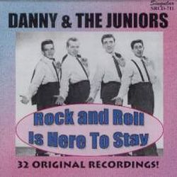 Record sleeve cover for Danny & The Juniors’ 1958 song, “Rock and Roll is Here to Stay.”