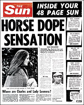 First edition of The Sun (U.K.) under Rupert Murdoch, Monday, Nov 17, 1969.