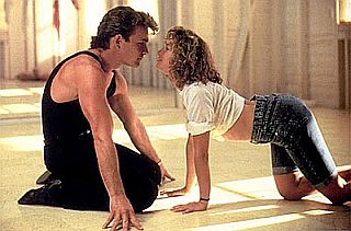 Patrick Swayze & Jennifer Grey in “lover boy” practice dance scene from 1987 film “Dirty Dancing” using the 1957 Mickey & Sylvia song, “Love is Strange.”