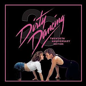 Cover art from the 20th anniversary edition of the “Dirty Dancing” soundtrack album, 2007. Click for CD.
