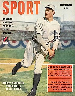 The October 1949 issue of “Sport” magazine did a cover story on Christy Mathewson. Click for copy.