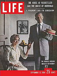 Life magazine cover, Sept 22, 1958, featuring George & Gracie Allen.