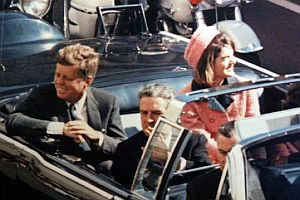 Nov 22, 1963: JFK, Jackie, and Texas Governor John Connolly in Dallas moments before shots were fired.