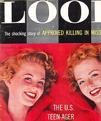 A portion of the January 24, 1956 cover of Look magazine showing  “Approved Killing” story tagline.