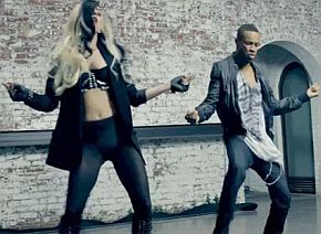 Gaga and black guy dancing in Google ad.