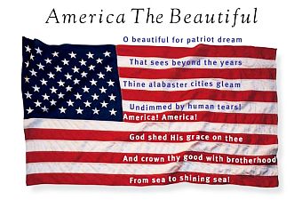 “America The Beautiful” poster showing the fourth and final verse of the song.