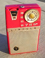 Music in your pocket: 1960s Lincoln 6 Transistor Radio.