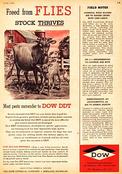June 1947 Dow Chemical ad for “Dow DDT.”