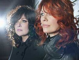 Heart’s Ann and Nancy Wilson during earlier times in their careers. 