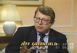 ABC-TV analyst Jeff Greenfield being interviewed on C-SPAN by Brian Lamb, January 1988.