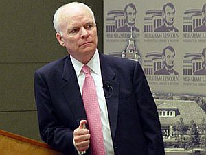 Brian Lamb at the Abraham Lincoln Presidential Library & Museum, Springfield, IL, April 2005.