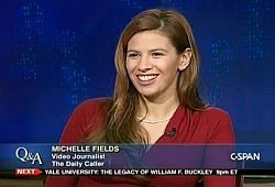 Brian Lamb interviewed young, Wash., DC video journalist Michelle Fields on “Q&A” November 30, 2011.  Click photo to visit.