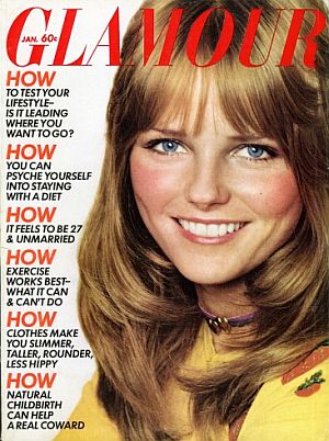 A sample cover of "Glamour" magazine, January 1971.